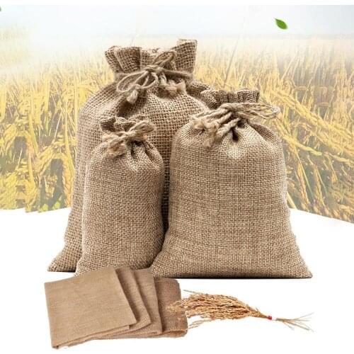 Potato Sack Burlap Bag Thick Woven Food Packaging Bag Large Jute Storage Bag Household Storage Products Bean Bag Organizer Bag
