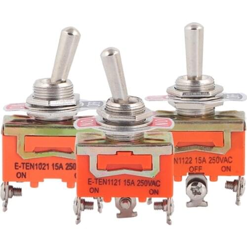 Micro Switch E-TEN1322 1021 1321 ON-OFF toggle switch switch double pole double throw toggle switch power supply 12mm 15A250VAC