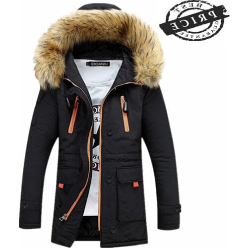 High Quality Warm Outwear Winter Jacket Men Cotton With Hooded Parkas Hombre Invierno Windproof Slim Male Parkas CJ2a6