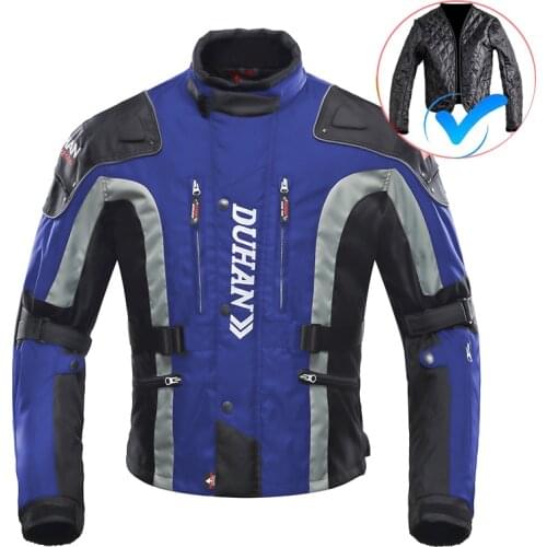 Mens Motorcycle Jackets Enduro Motocross Winter Windproof Warm Liner Jacket Protection Pants 600D Oxford Moto Clothing