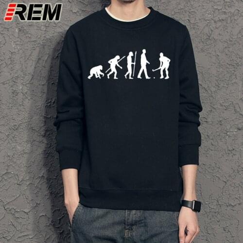 REM casual popular Evolution Field Hockeyer Mens Hoodies 100% cotton male tops hot sell fashion O-Neck Sweatshirts