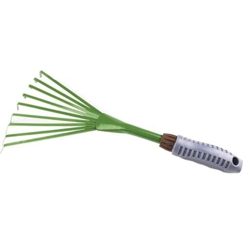 Non Slip Nine Teeth Gardening Shovel Garden Grass Ho-pper Hand Fan Rake