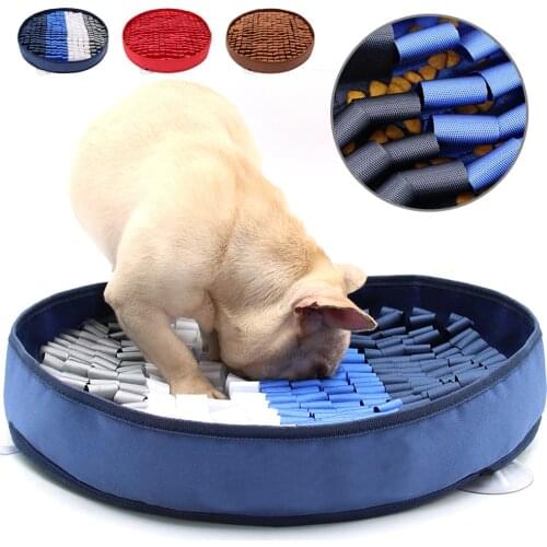 Non Slip Dog Slow Feed Mat Indoor Pet Smell Training Pad Blanket Anti Choking Dogs Puzzle Toy Pets Nosework Search Mats Washable
