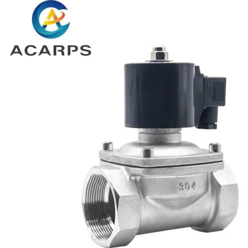 1-1/2 Stainless Steel Normally Closed Water Solenoid Valve 24v 110v NBR Seal