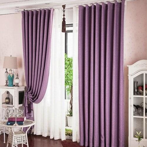 Solid Color Linen Curtains For Living Room Cloth Curtain Rustic Eco-friendly Natural Healthy Blackout Curtain Blinds Customized