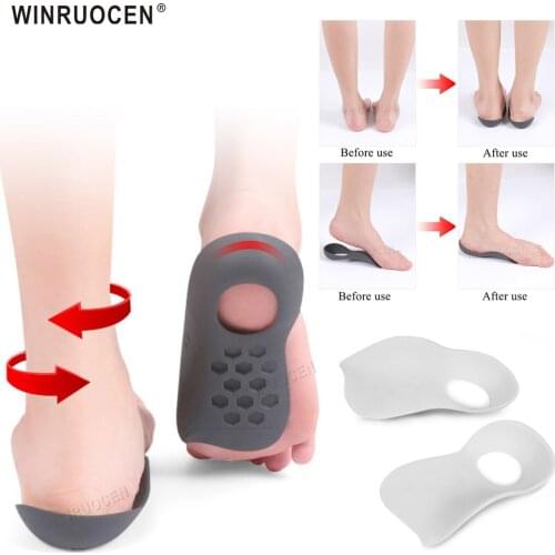 1 Pair Orthopedic Orthotic Insole Arch Support Insole Flatfoot O-Type Leg Foot Valgus Correction Shoe Insert Non Slip