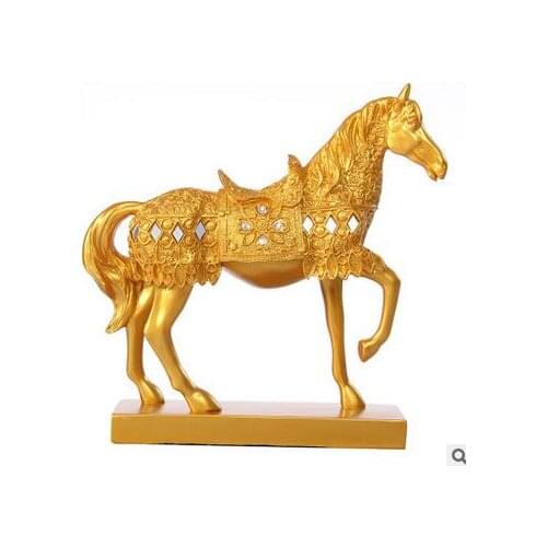 Resin horses Arts and Crafts Achieve immediate victory vertical horse Home FurnishingHandmade creative furniture decoration