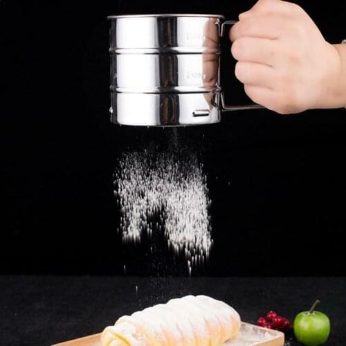 Semi-automatic baking tools steel flour sieve sieve powder cake mesh cocoa utensils sugar W2D6