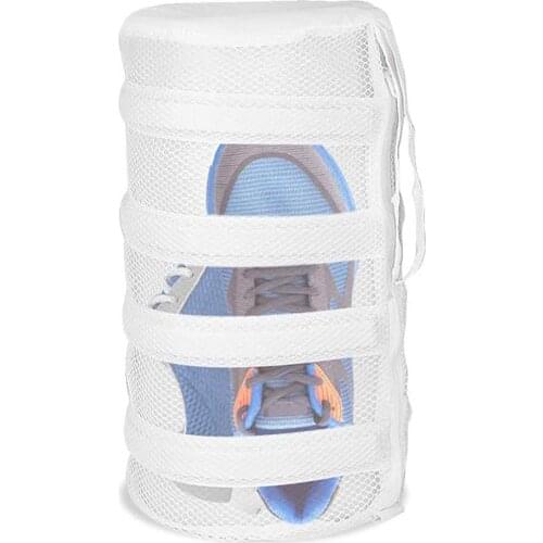 Laundry Zipper Closure Shoe Net Wash Bag Washing Machine Mesh Bag for Panty Bra Underwear Clothes Shoes Hanging Dry Bags
