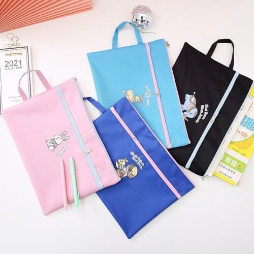 Elephant File Bag Student Stationery File Folder Novelty File Organizer Document Case Desk Organizer Office Accessories