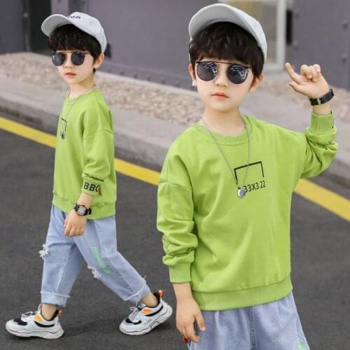 Toddler Girl Boy Sweatshirt Children T-shirt Long Sleeve Boys Girls Kids Clothing Autumn Winter Outfit Sport Fashion Style