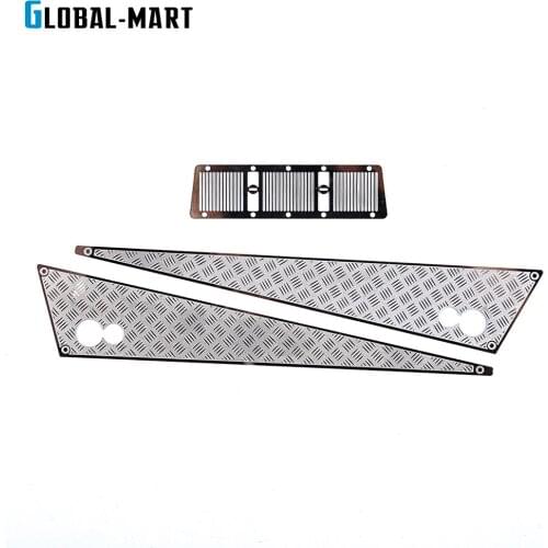 Decoration Stainless Steel Car Hood Sticker Anti-skid Plate Board for 1/10 TRAXXAS 88096-4 TRX6 G63 TRX4 G500 RC Car Parts