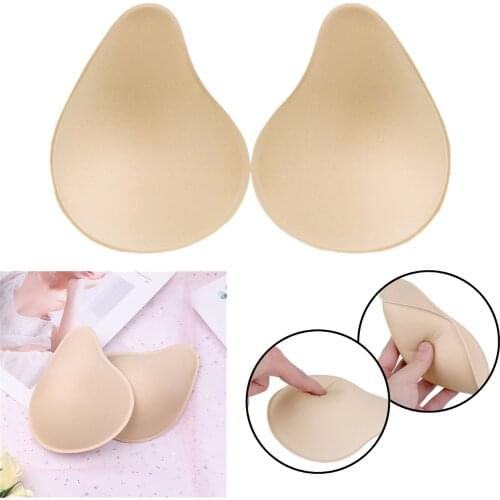 1 Pair Sponge Inserts Bra Padded for Boobs Mastectomy Removable Push Up Breast Enhancer Bra Patch Pads Women Intimates Accessory
