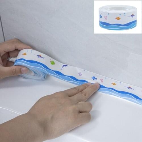Toilet Sink Waterproof And Mildew-Proof Gap Stickers Stove Water-Retaining Tape Corner Corner Protection Edge Sealing Strip Self