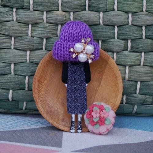 Woman lady Brooches Pins model Harajuku badges Cartoon pins brooch badges Dropshipping