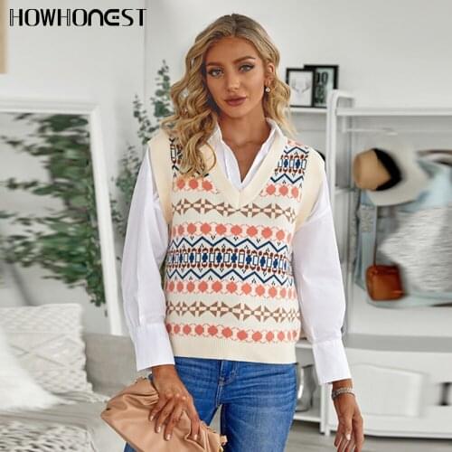 Za Womens Sweater Vest Korean Fashion Oversized Winter New Casual Loose V-neck Sleeveless Pullovers Women Knitted Sweater Vest