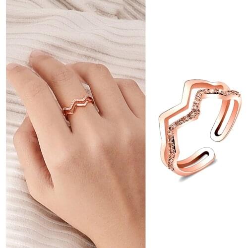 ZYZQ Trendy Finger Rings for Office Lady Fashion Silver Color Open Ring for Party Birthday Gifts for Girl jewelry Dropshipping
