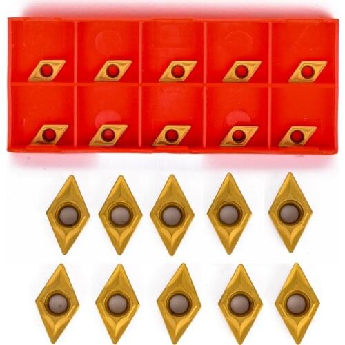 10pcs DCMT070204 YBC251 Carbide Inserts High Precision Turning Insert For Lathe Turning Tool Boring Bar