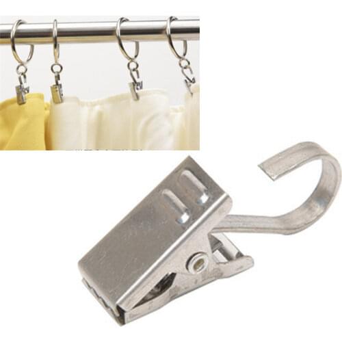 20pcs Stainless Steel Clips Multi Purpose Photo Towel Hanger Sheet Clip Household Clamps