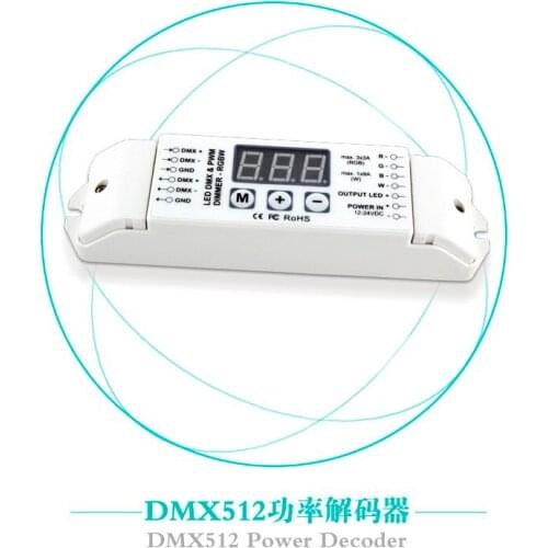RGBW 4 channels smart DMX decoder led rgbw controller DMX decoder