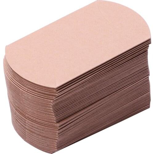 52pcs Wedding Favor Box Cute Paper Pillow Party Favour Gift Cake Candy Bag Brown