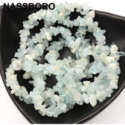Blue Aventurine Chips Shape Natural Stone Beads For DIY Fashion Jewelry Making Strand 34" 5~9mm