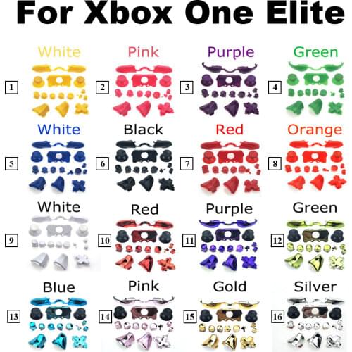 ChengHaoRan 1set Full Button kit Mod D-pad ABXY Trigger LB RB LT RT Thumbstick Parts for Xbox One Controller Chrome Solid