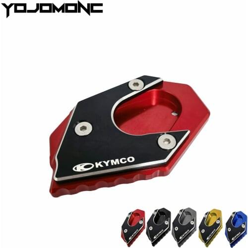 Para kymco xciting 250 300 350 400 400i 250i 300i 350i motocicleta kickstand pé almofada de extensão lateral placa apoio ampliar