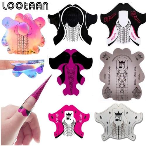 Nail Art Tools Nail Extension Forms Stickers Builder Form Guide For Nail Extension Stencil Tips Form Sticker Manicure Tools