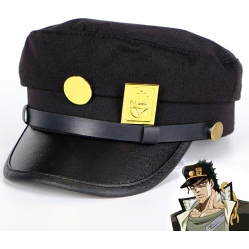 Anime JoJos Bizarre Adventure Kujo Jotaro flat top cap cartoon cosplay hat toys gifts
