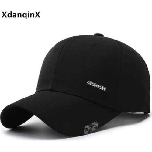 XdanqinX Adult Mens Cap Snapback Cap Washed Cotton Baseball Caps Adjustable Size Men Black Cap Male Bone Casual Sports Hat