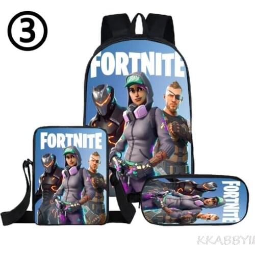 Hot Fortnites Anime School Bag Set Kids Bagpack Children Backpack shoulder bag Pencil Case Set Mocila Infantil