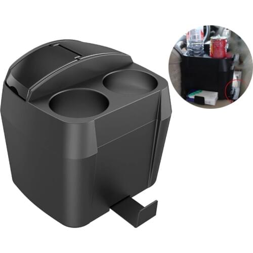 Multifunctional Car Trash Car Styling Black Cup Holder Drink Bottle Can Auto Trash Dustbin Tissue Clip