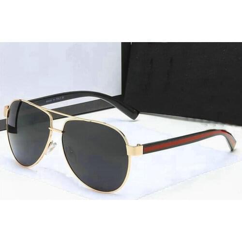 2021 Men Fashion Pilot Aviation Style Sunglasses Double Beams Vintage Gradient Brand Design Sun Glasses Oculos De Sol