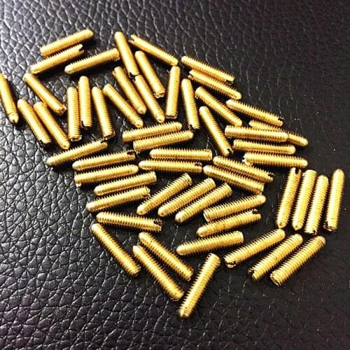 100pcs M2.5 Slotted ball head brass set round sphere header grups screws one word brassiness machine grup screw 8mm-10mm long