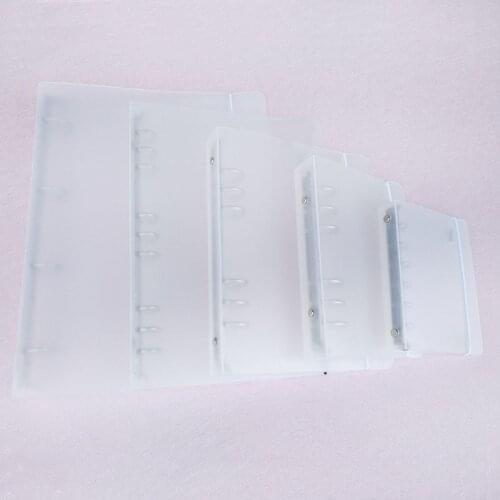2Pcs A4/A5/A6/A7/B5 Translucent Scrub Loose Leaf Binder Notepad Cover Holder Sheet Protectors Notebook Planner Business Office