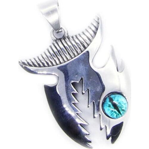 Rany&Roy Newest Green Eyeball Cool Pendant 316L Stainless Steel Jewelry Biker Hot Selling Knife Pendant
