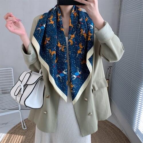 2021 new spring women scarf quality shawl silk fashion scarf headscarf beach sunscreen bag headscarf scarf 90cm*90cm