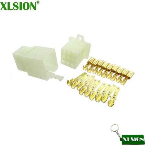 XLSION 9 Pins Electrical Wire Connector Terminal Harness Plug Socket For Pit Bike Go Kart ATV Pocket Mini Moped Motocross