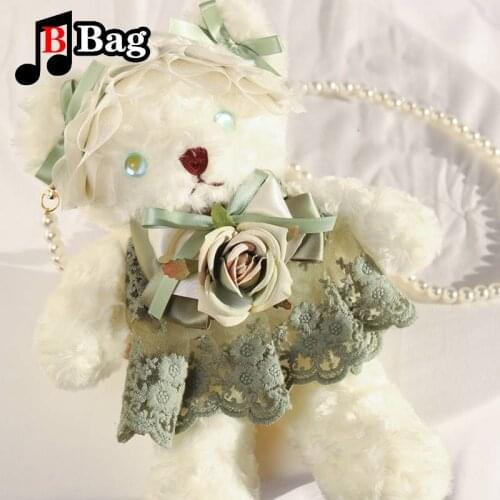 Women Handmade Lolita Shoulder bag jk Cartoon bear bag gift female Handbag Messenger Bag cute girl Satchel cosplay