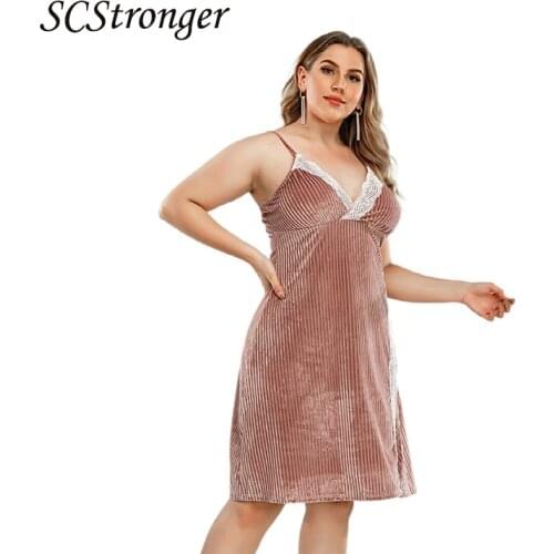 SCSTRONGER Spring And Autumn Plus Size Dress Womens V-Neck Khaki Strap Sexy Style Womens Bestidos De Mujer Verano 2021