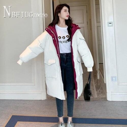 Winter Women Parkas Korean 2021 New Long Style Oversized Thick Female Overcoat