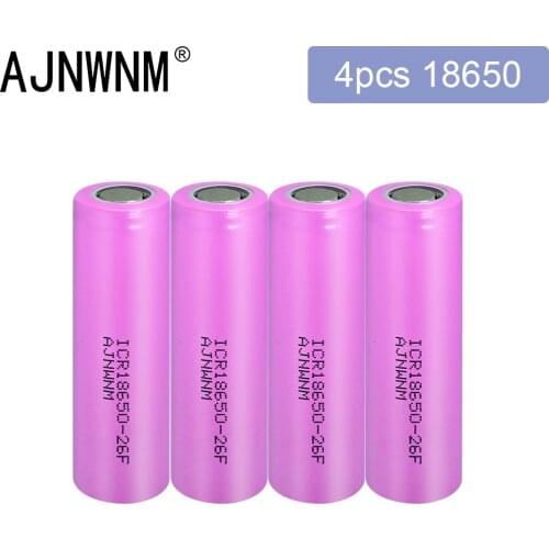 1-8PCS Original AJNWNM 18650 3.7V 2600Mah LIthium Rechargeable Battery lL ion 18650 for Headlamp Flashlight