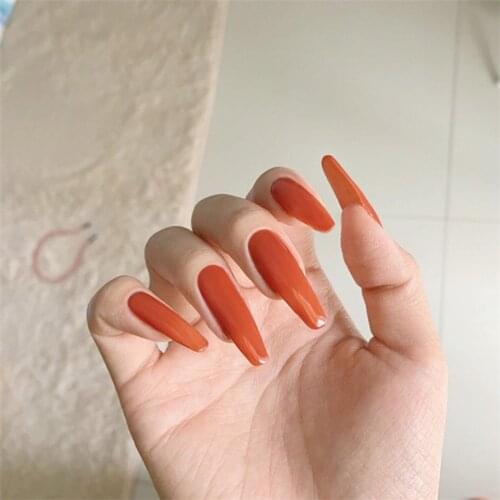 24Pcs Detachable False Nails Gourd Ballerina Coffin Wearable Fake Nails Full Cover Nail Tips Acrylic Manicure Tips Press on Nail