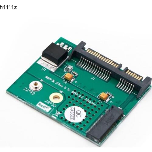 M.2 NGFF SSD to SATA 2.5" Adapter M.2 to SATA Converter Card Computer Components 3.3V LED B Key Connector for 2230 2242 M2 SSD