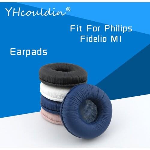 Earpads For Philips Fidelio M1 Headphone Accessaries Replacement Ear Cushions Wrinkled Leather Material