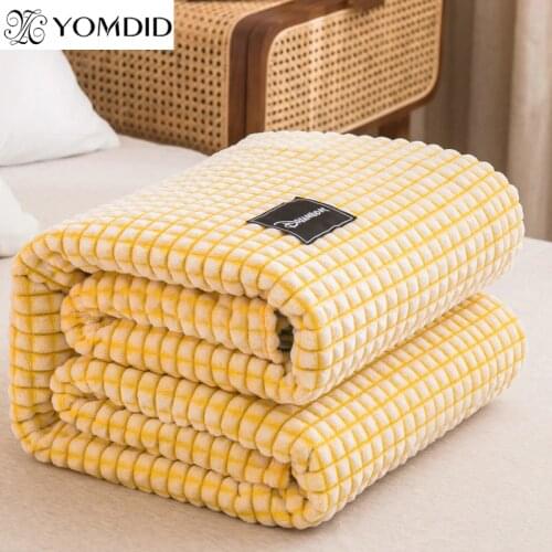 Nap Blanket Super Soft Cozy Coral Fleece Plush Throw Plaid Blanket Spring Autumn Modern Velvet Blanket for Couch Throw Travel