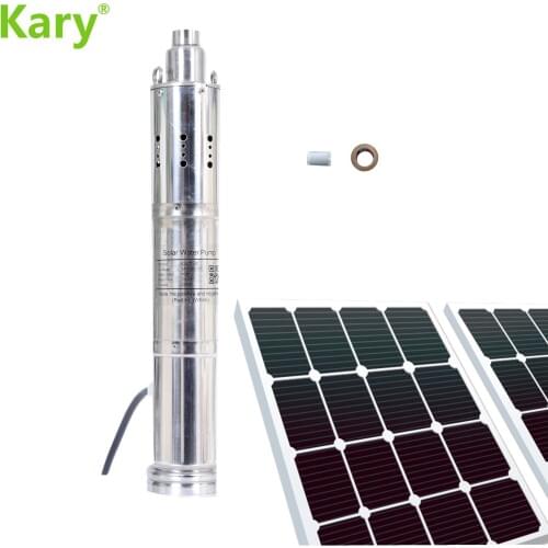 Kary 1.28 inch outlet dc brushless 24V water pump max lift 30m solar submerged water deep well irrigation pump price for sale