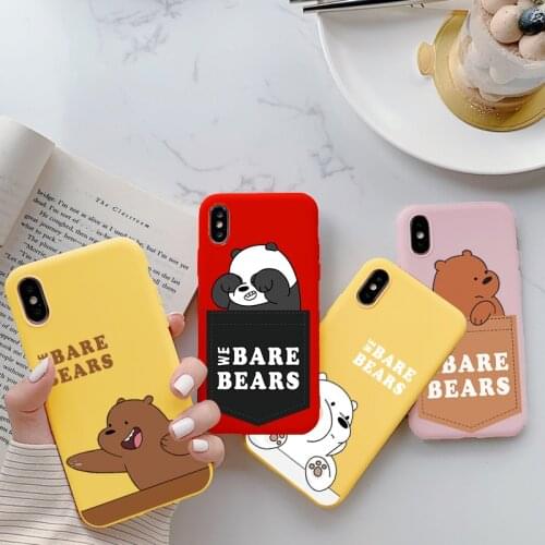 Funny Cute Bear Case For Huawei P40 Lite E P30 P20 P10 Plus Mate 10 20 30 Lite Pro Plus P Smart 2020 Y6 Y7 Y9 2019 S Z TPU Cover
