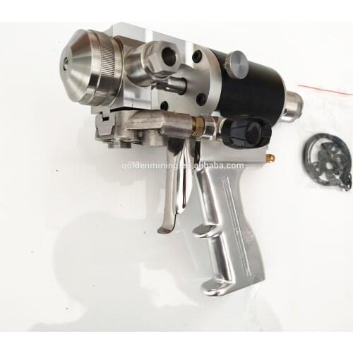 Double head dual nozzle spray gun for nano chrome spray A B paint silver nano chrome